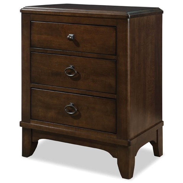 Durham Glen Terrace Customizable 3Drawer Nightstand Jordan's Home Furnishings Nightstands